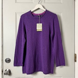 NEW Gudrun Sjoden Abby Organic Cotton Pullover Sweater Purple size medium